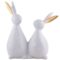 Rabbit Cute Pair Statue for Home Decor Showpiece | Kids Room Decorative Showpiece (Off White) - Image 2